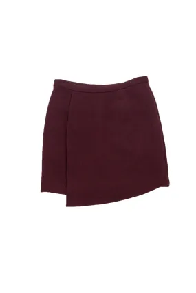 3.1 Phillip Lim - Maroon Wool & Silk Miniskirt Sz 2