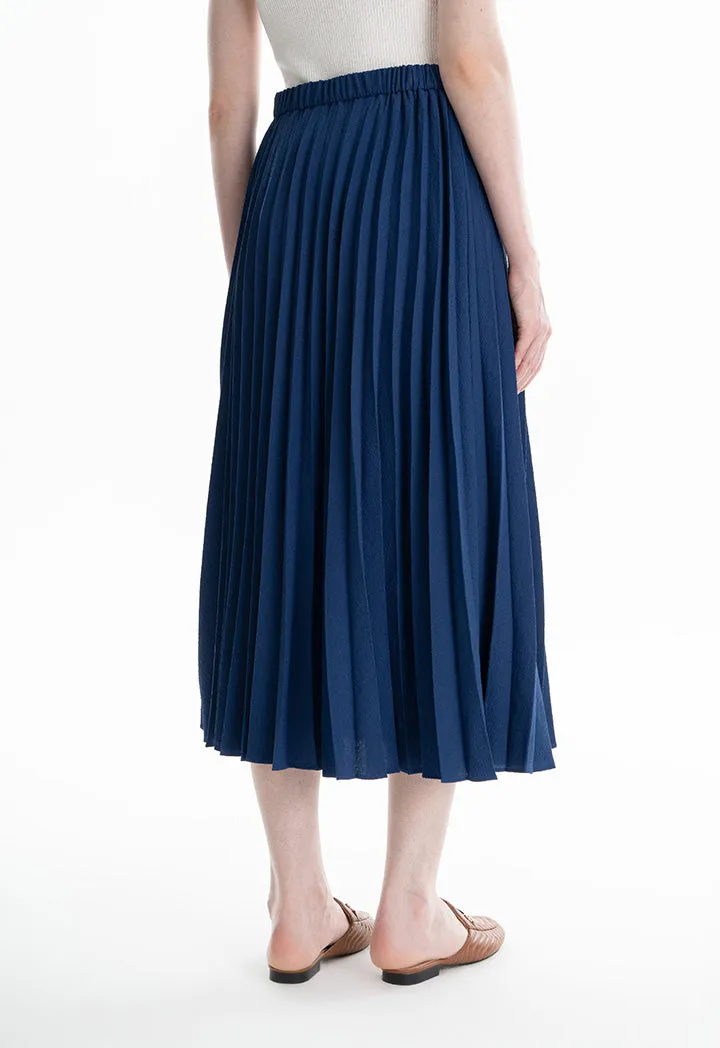 Accordion Pleated Flared Skirt