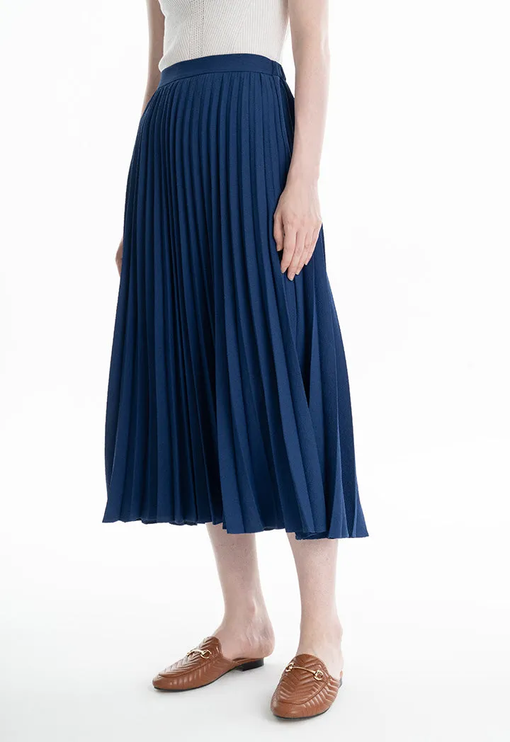 Accordion Pleated Flared Skirt