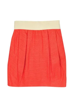 Adam Lippes - Orange Linen Blend Skirt Sz 10