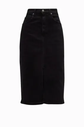 AG Denim Tefi Skirt - Black Cast