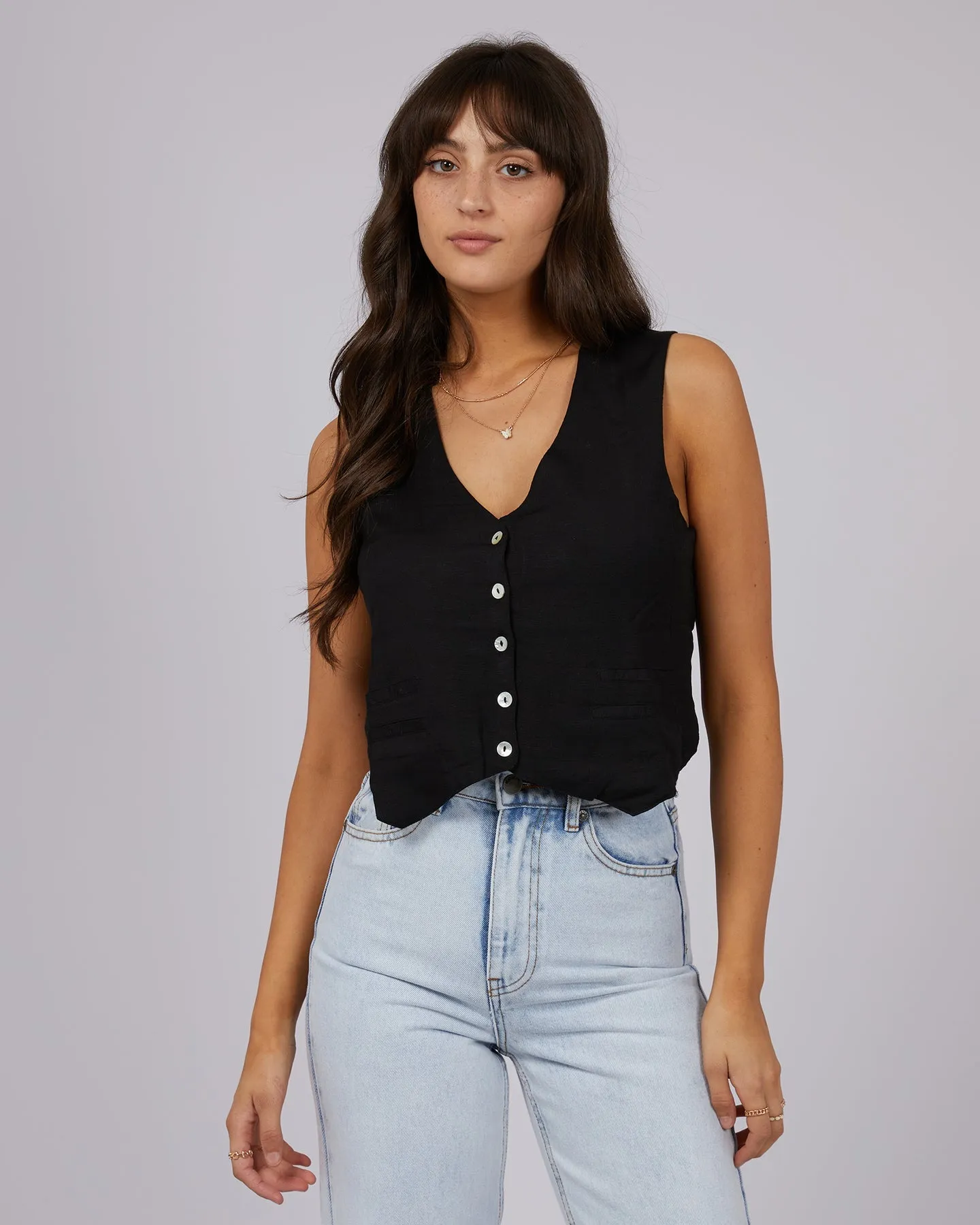 All About Eve Natalia Vest - Black