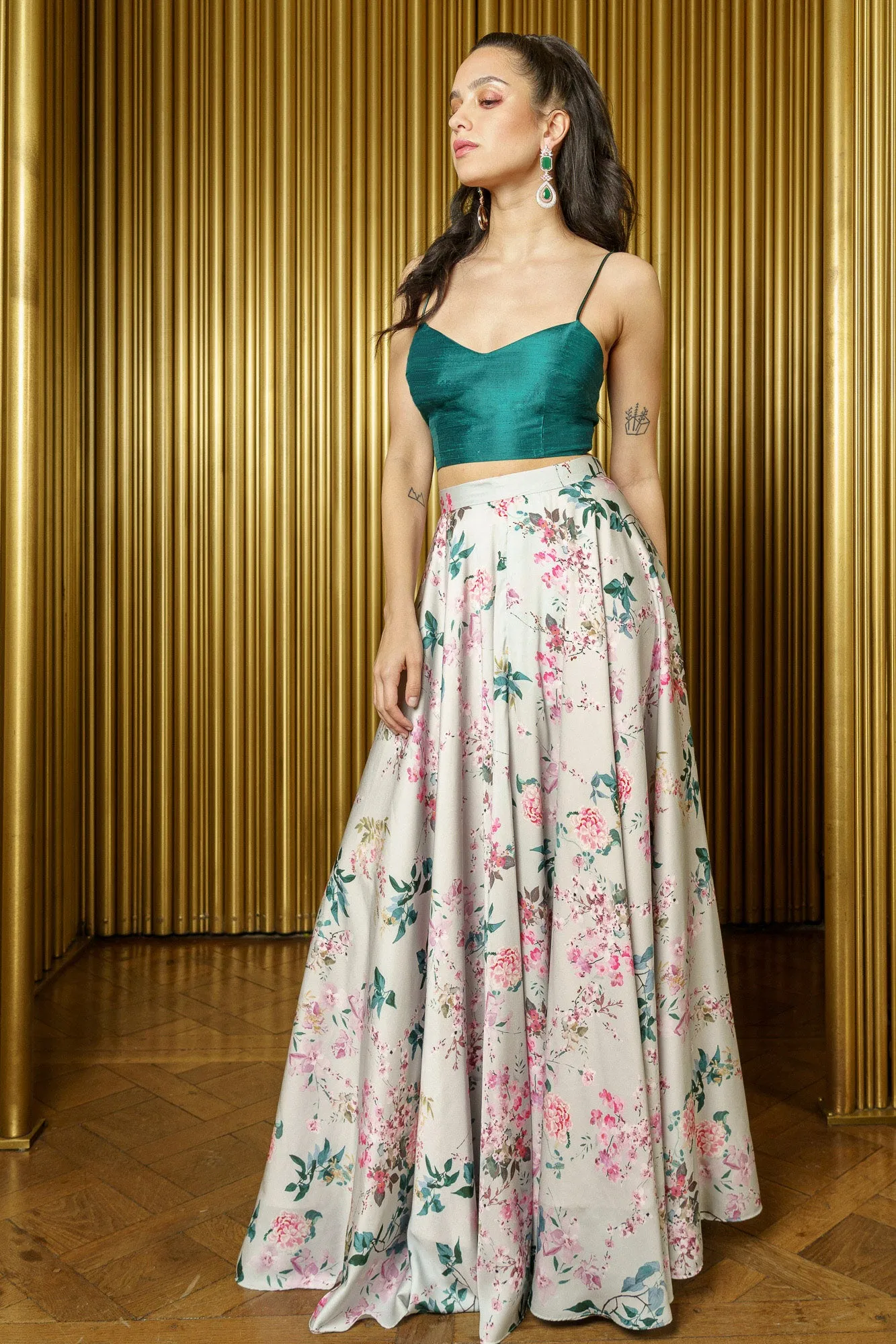 AMIRA Floral Blossom Lehenga Skirt