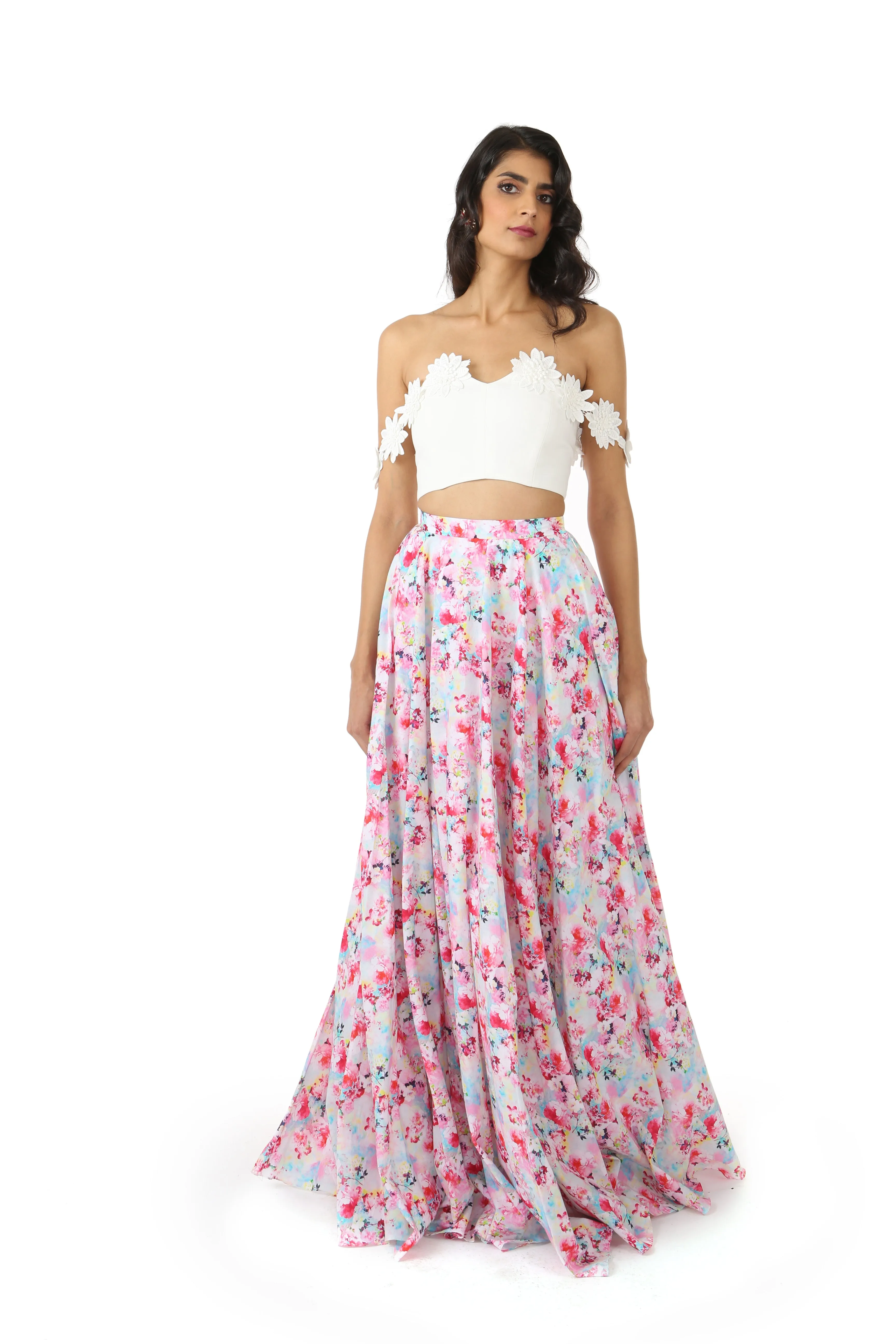 ANISHA Cotton Floral Skirt