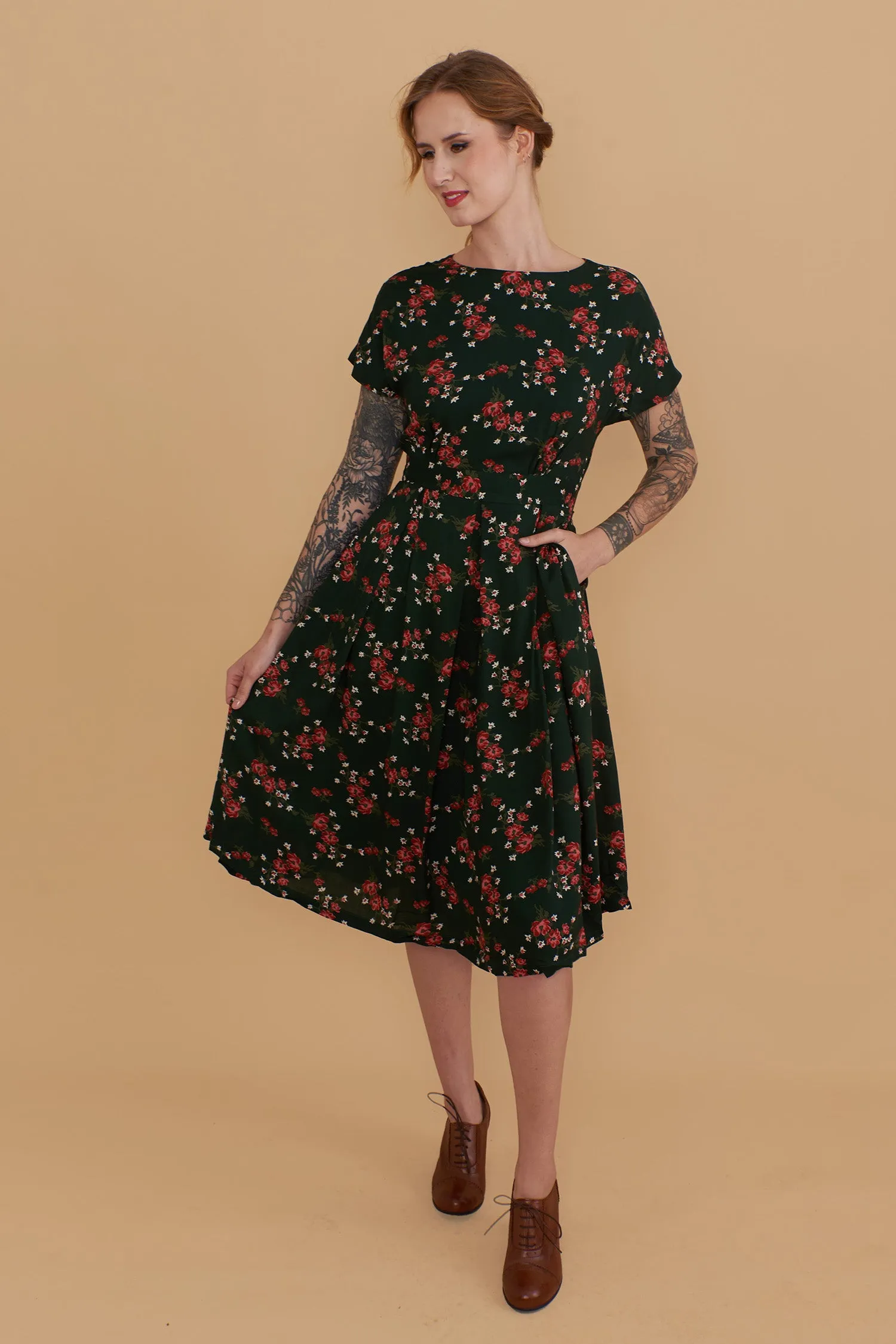 Annie Green & Pink Floral Dress