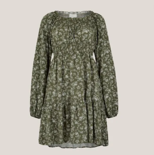 AP - Sage floral milkmaid dress