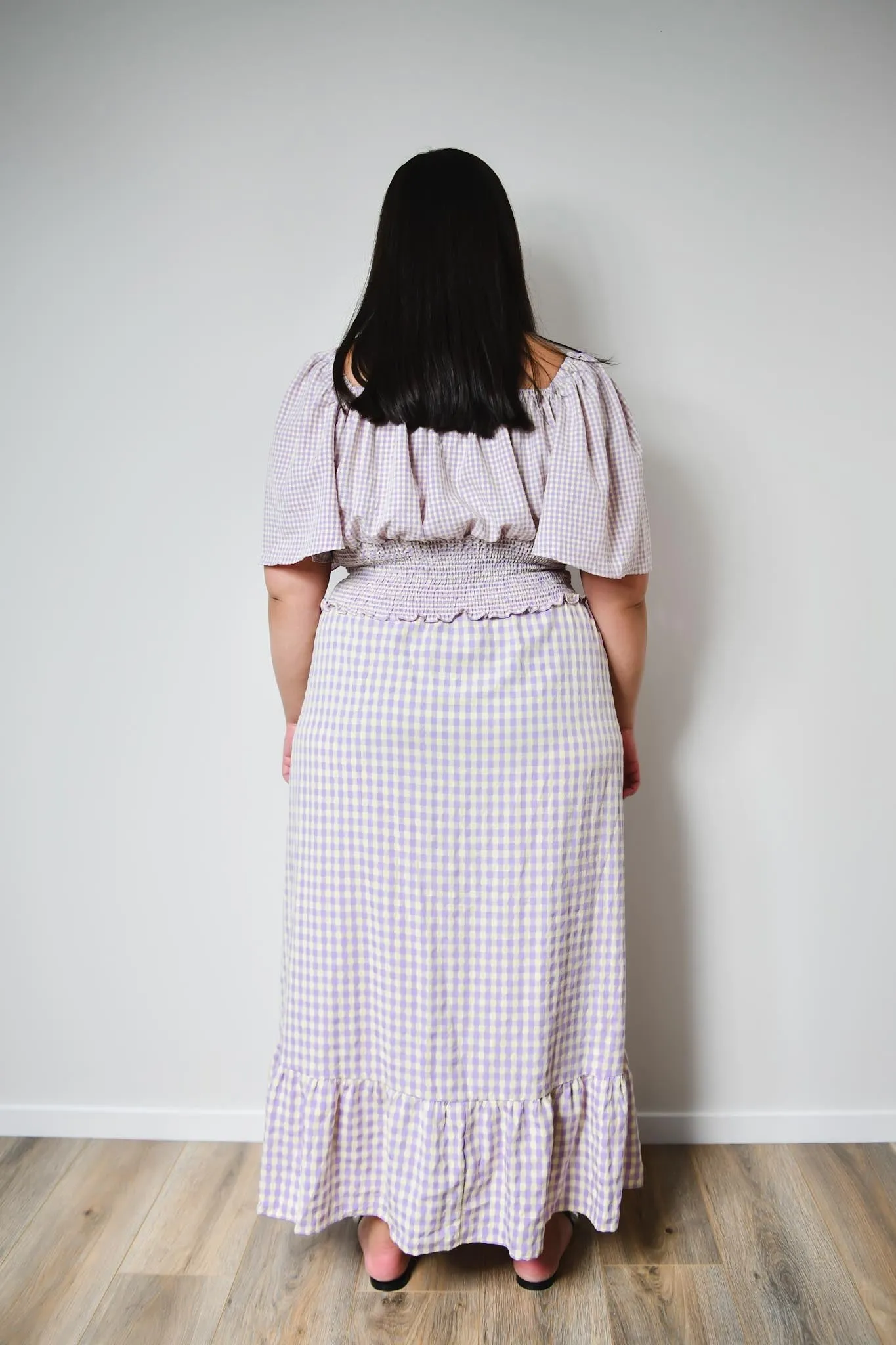 Arielle Purple Check skirt