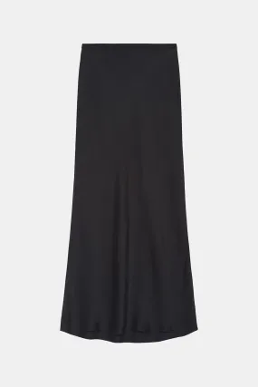 Bar Silk Skirt in Black