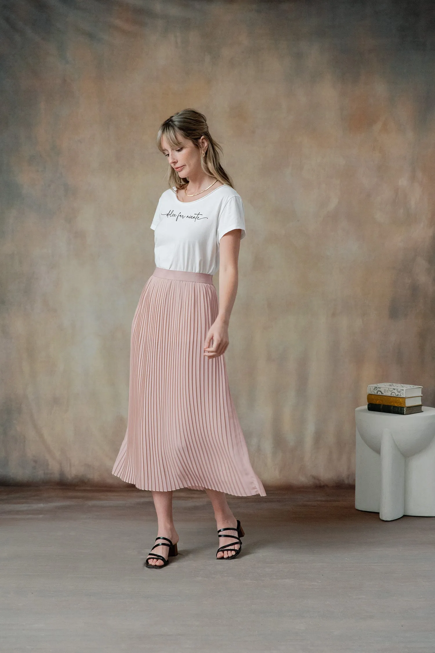 Beatrice Pleated Midi Skirt