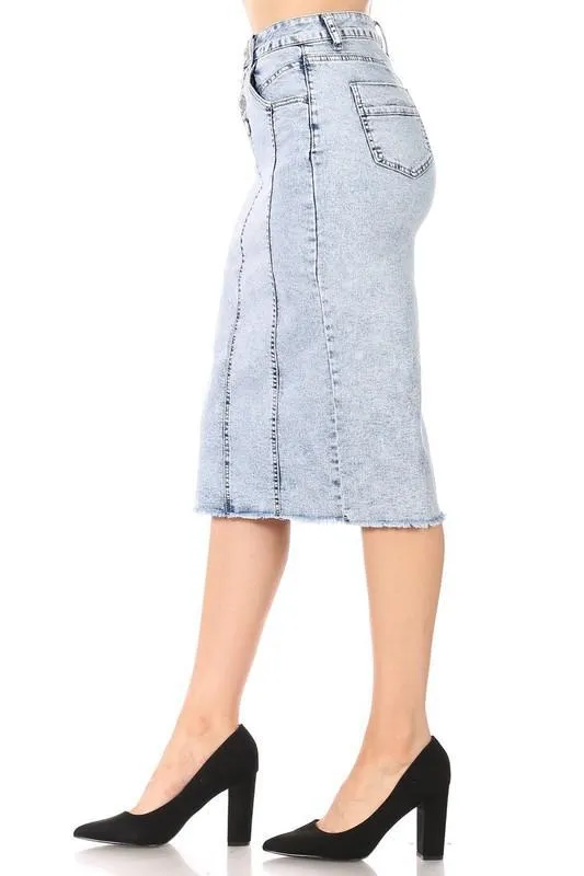 Bianca Stonewash Denim Skirt