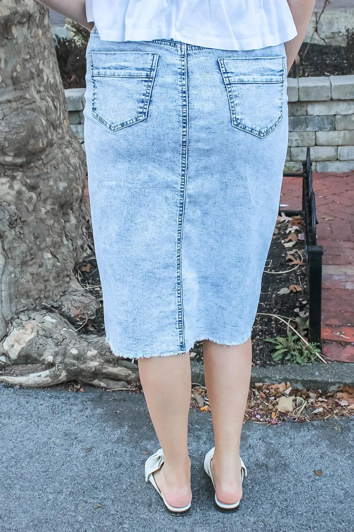 Bianca Stonewash Denim Skirt