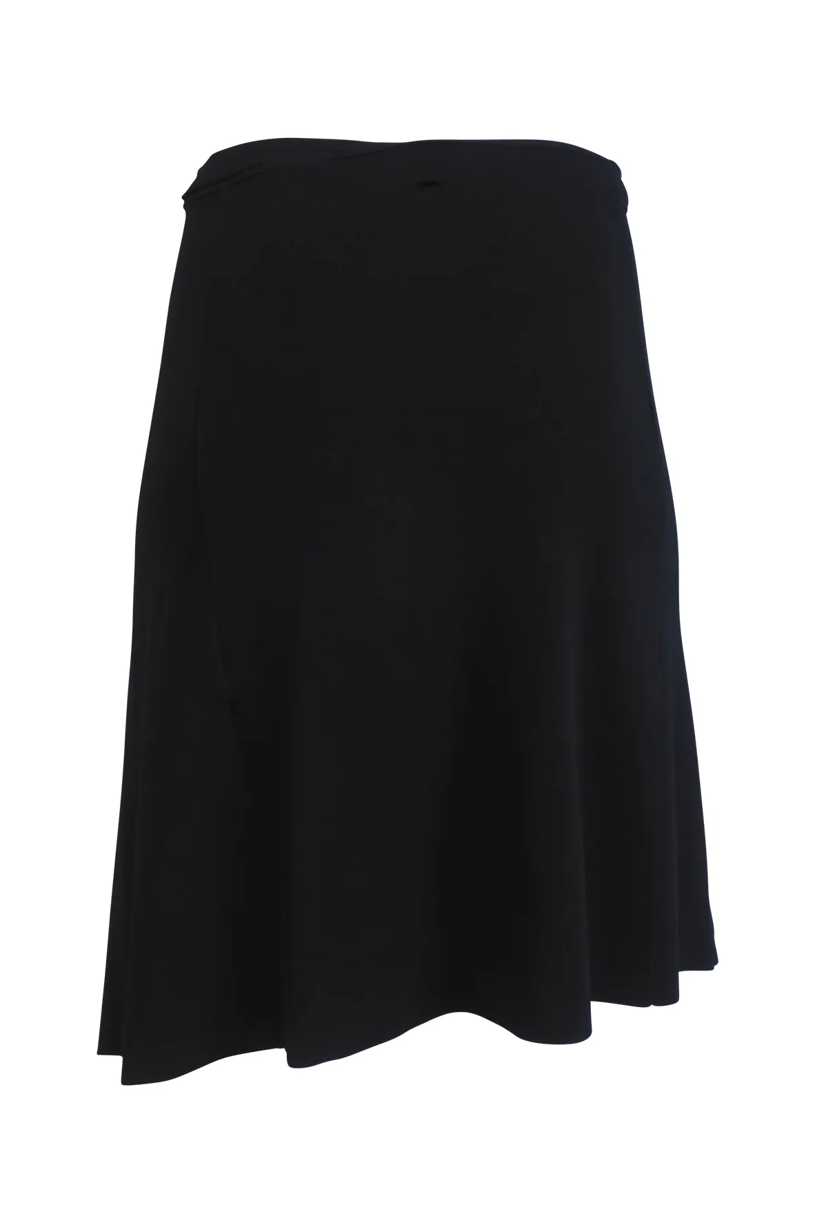 Black Asymmetrical Midi Skirt