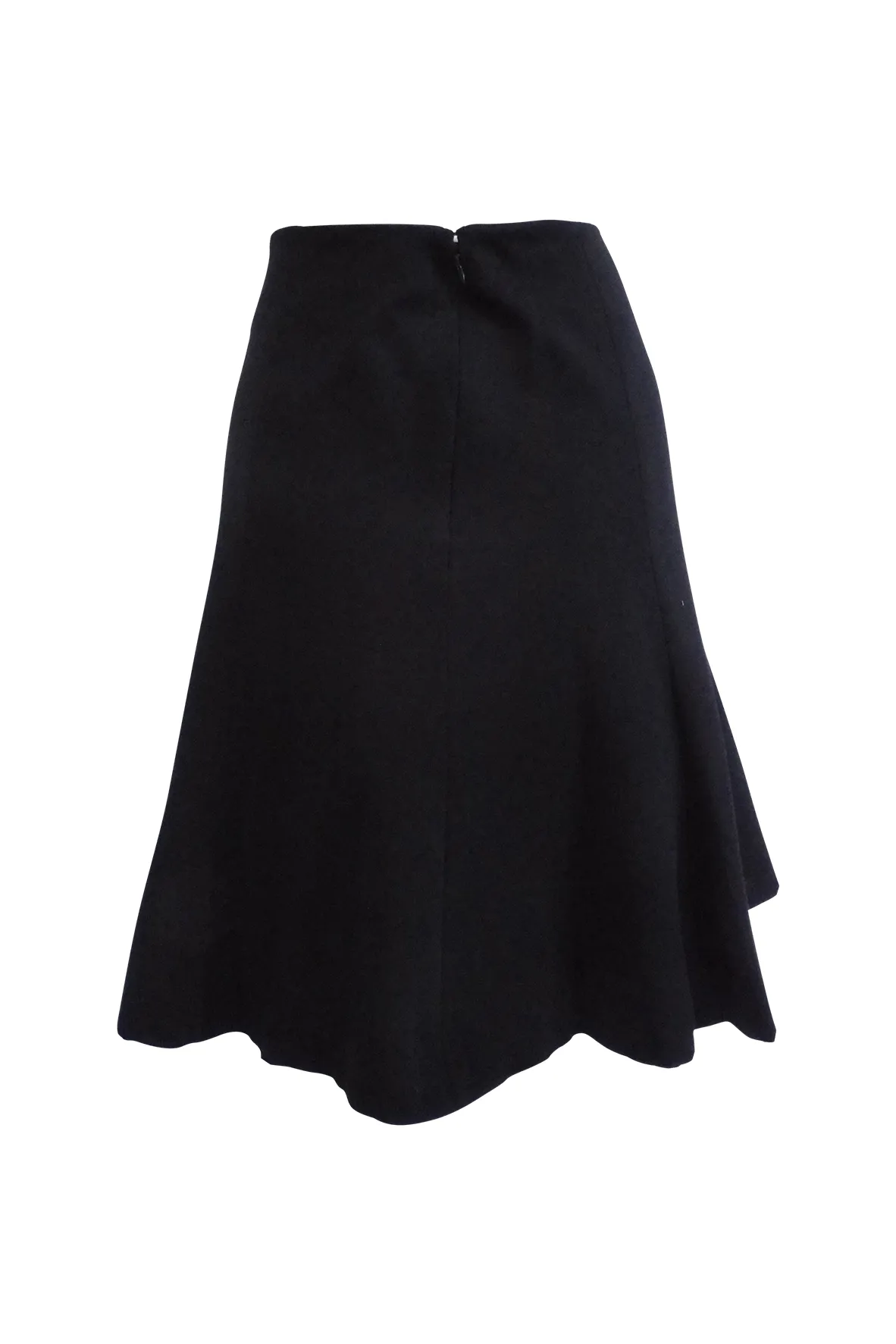 Black Pleated A-line Skirt