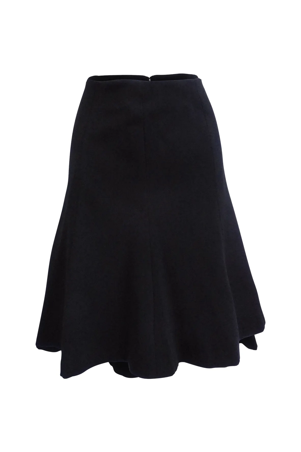 Black Pleated A-line Skirt