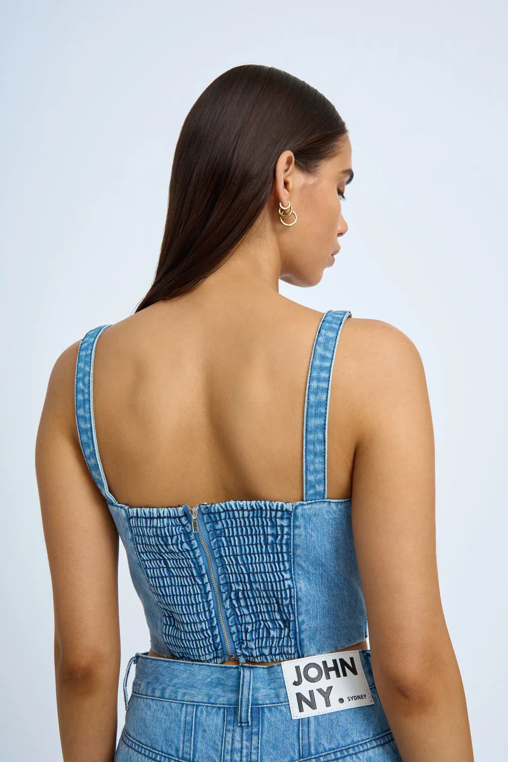 Blue Jean Beauty Bustier | Final Sale - Blue Wash