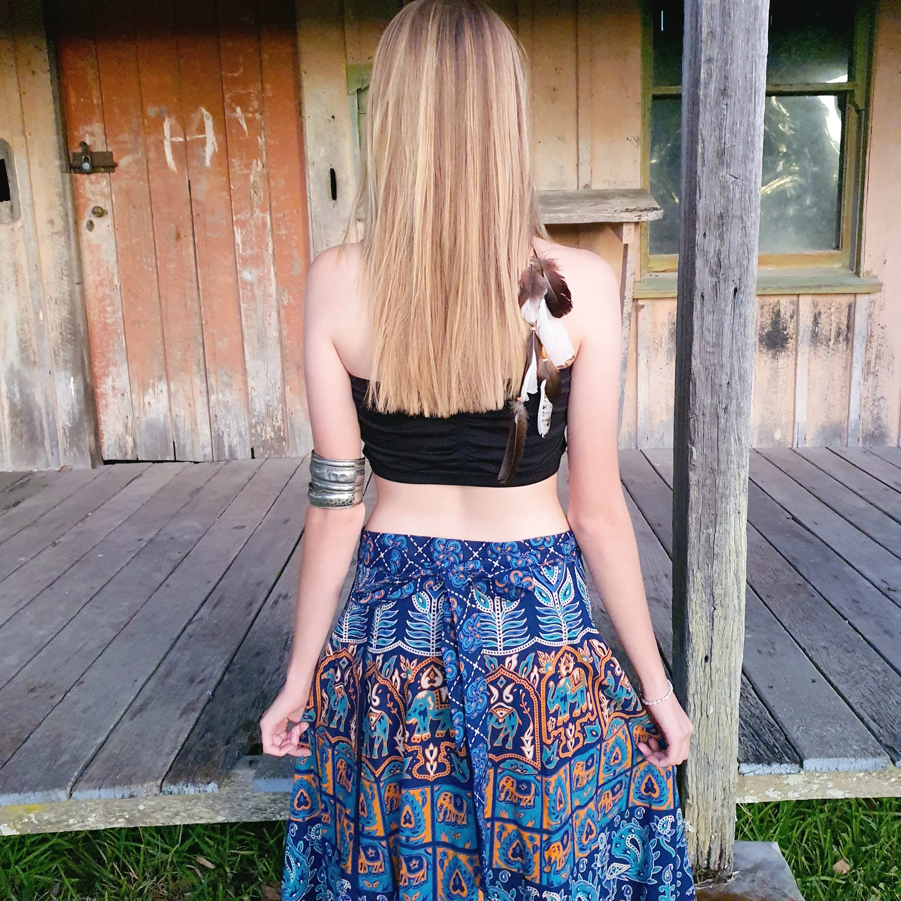 Boho Maxi Wrap Skirt - One Size