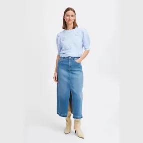 b.young Denim Midi Skirt