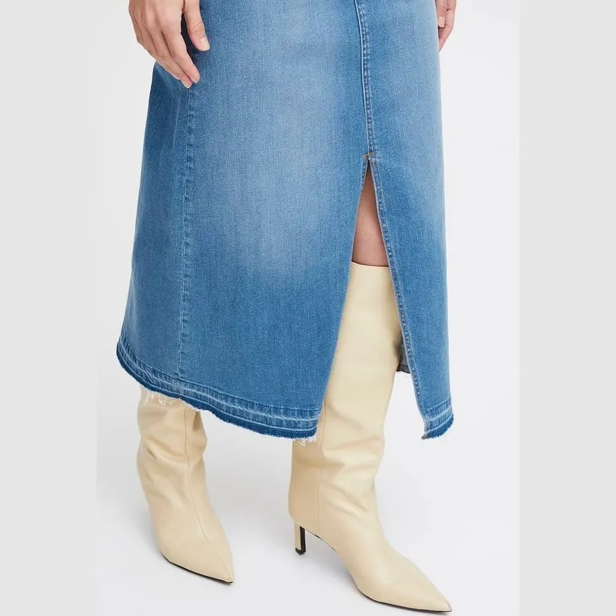 b.young Denim Midi Skirt