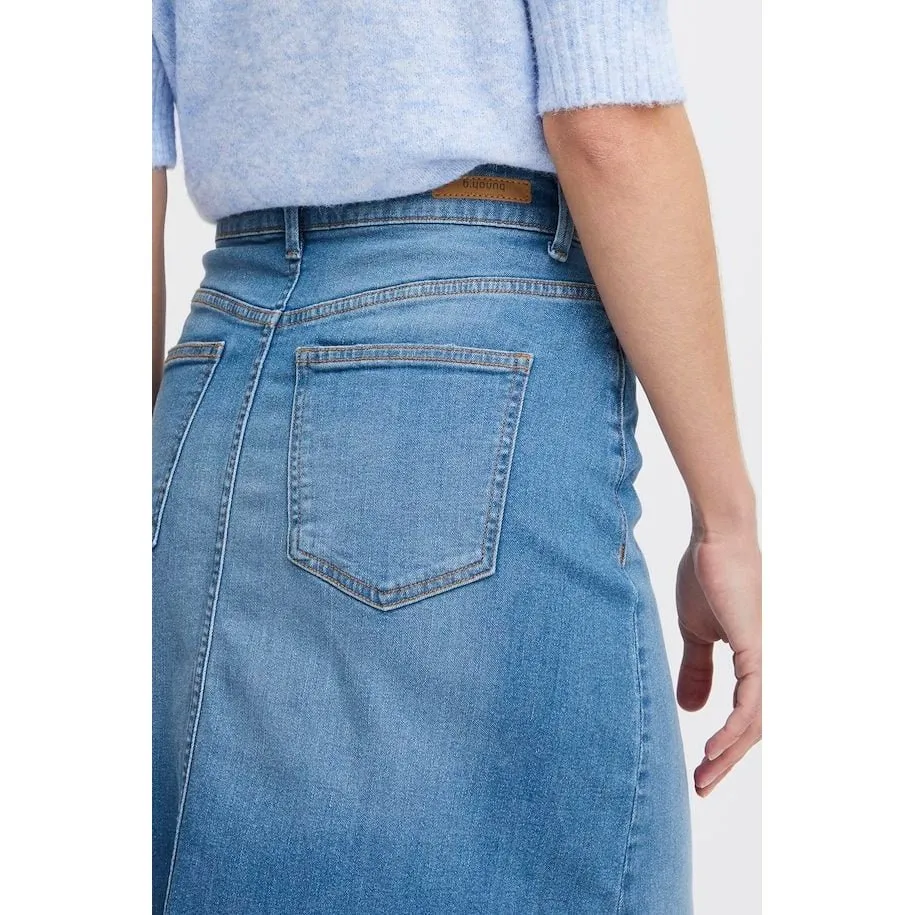 b.young Denim Midi Skirt