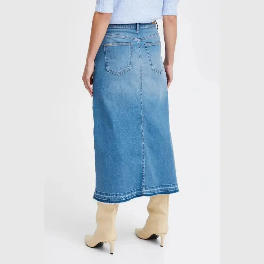 b.young Denim Midi Skirt