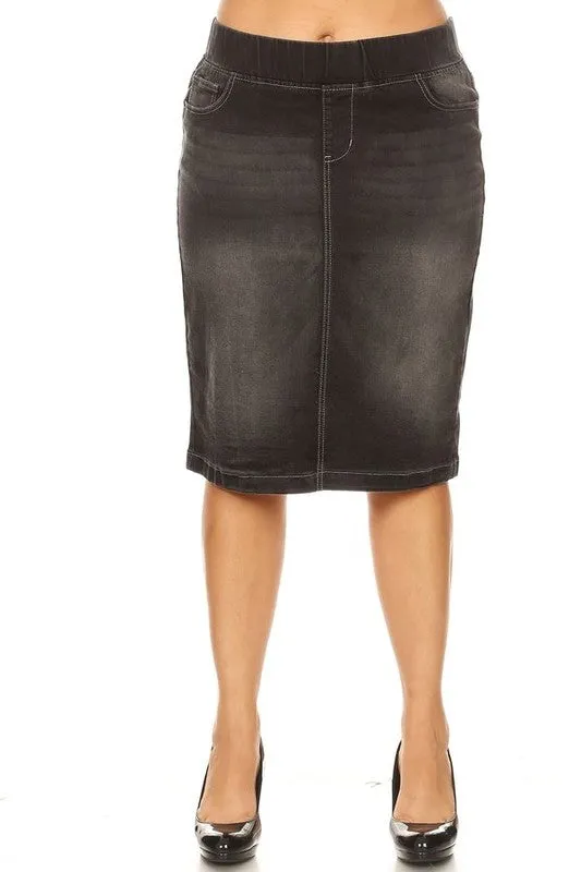 Debbie Jean Skirt-Black Wash