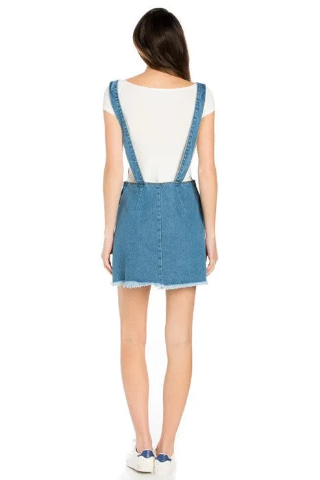 Denim Mini Skirt Overall