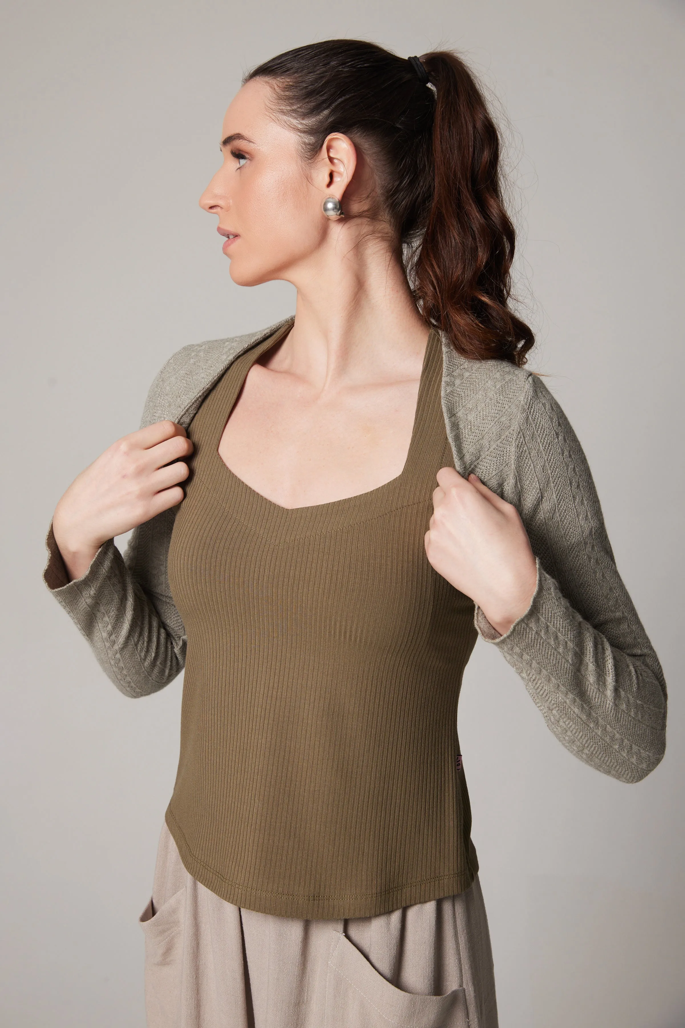 Diamond Top - Khaki