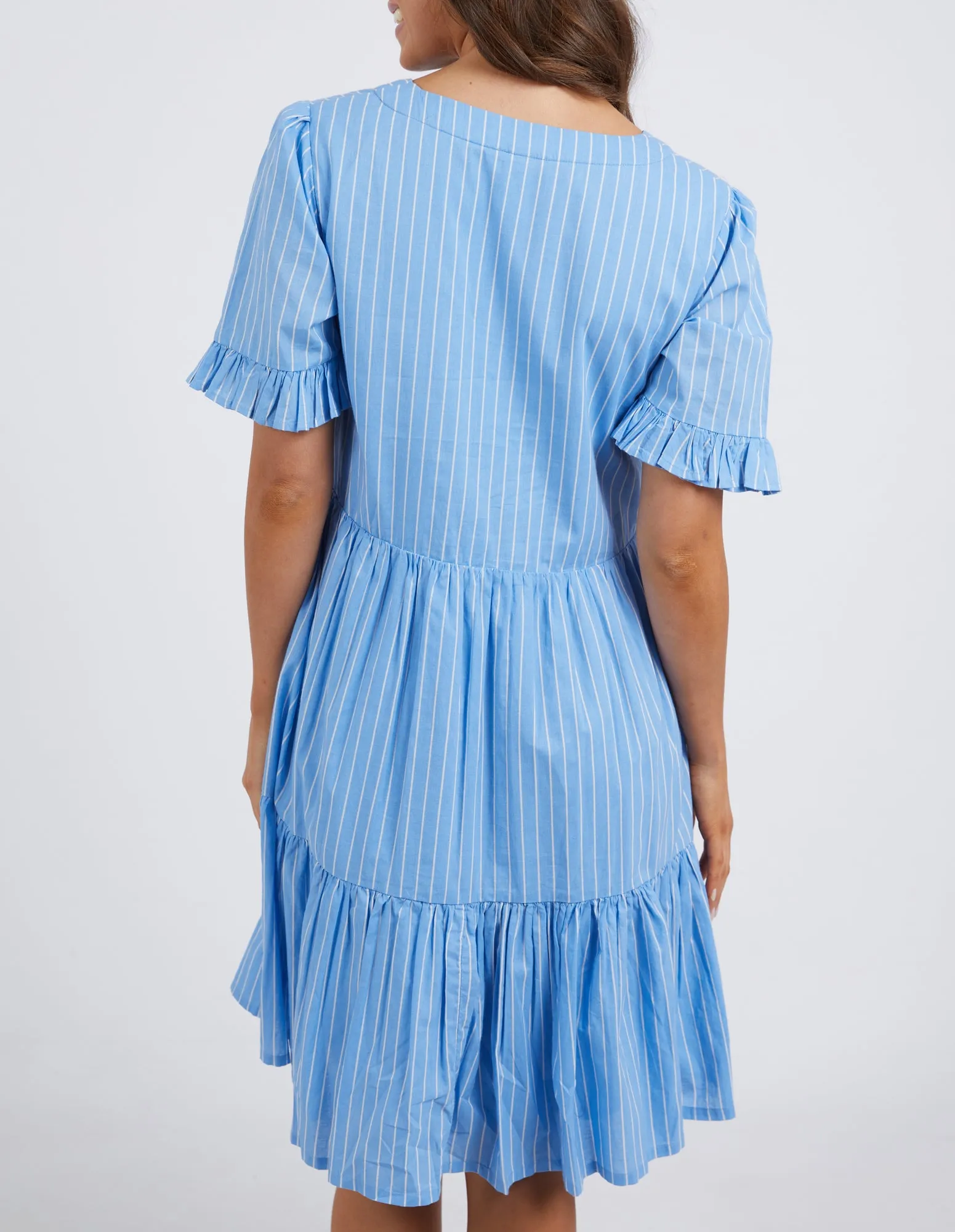 Elm Hailey Stripe Dress - Azure Blue