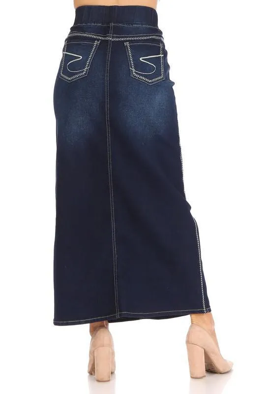 Emma Classic Waistband Long Denim