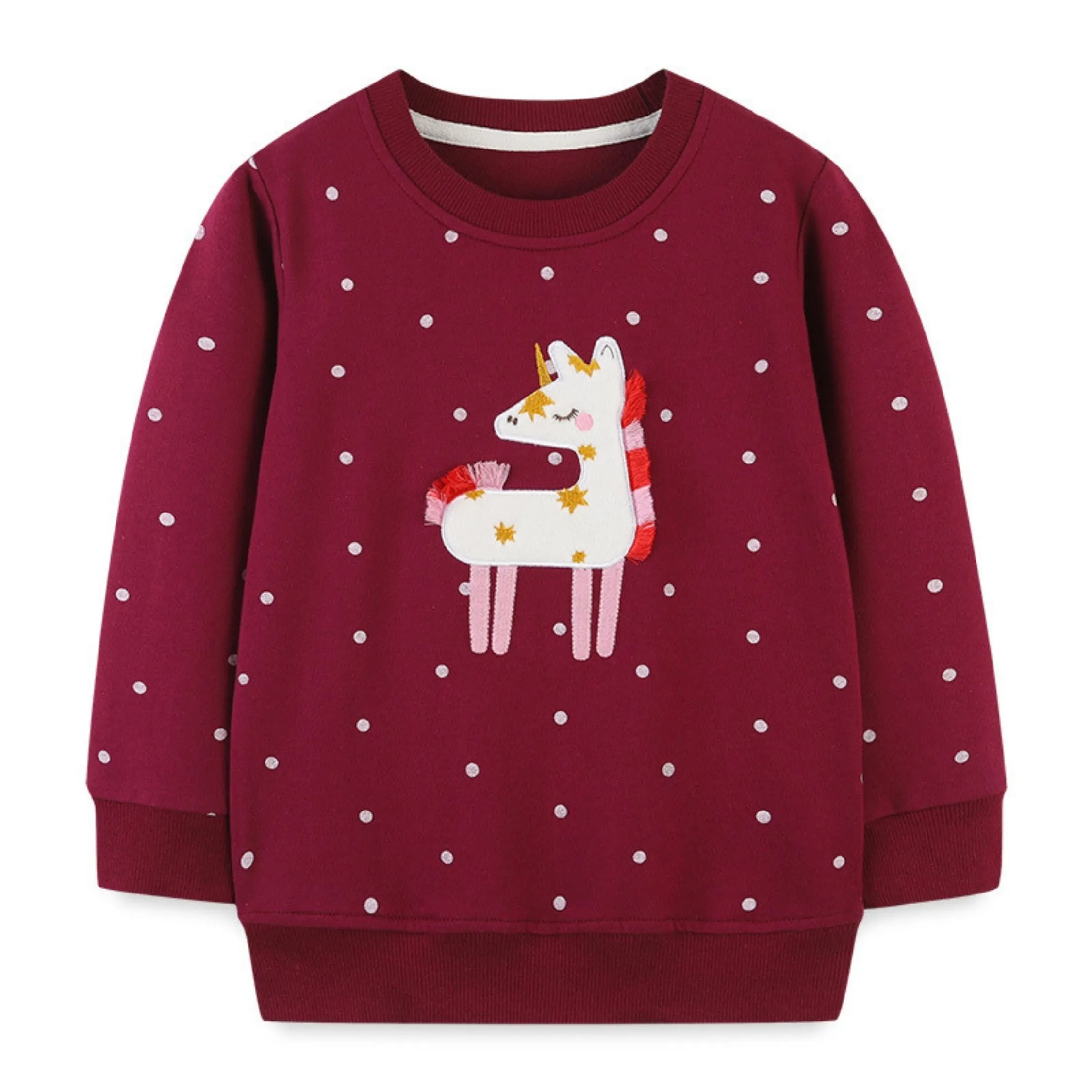 Fancy Unicorn Sweat Shirt ,Wine