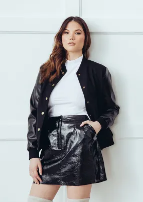 Faux Leather Mini Skirt