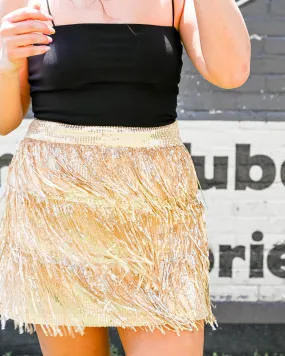 Fearless Tiered Sequin Mini Skirt