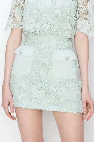 Elegant Guipure Lace Skirt for Women