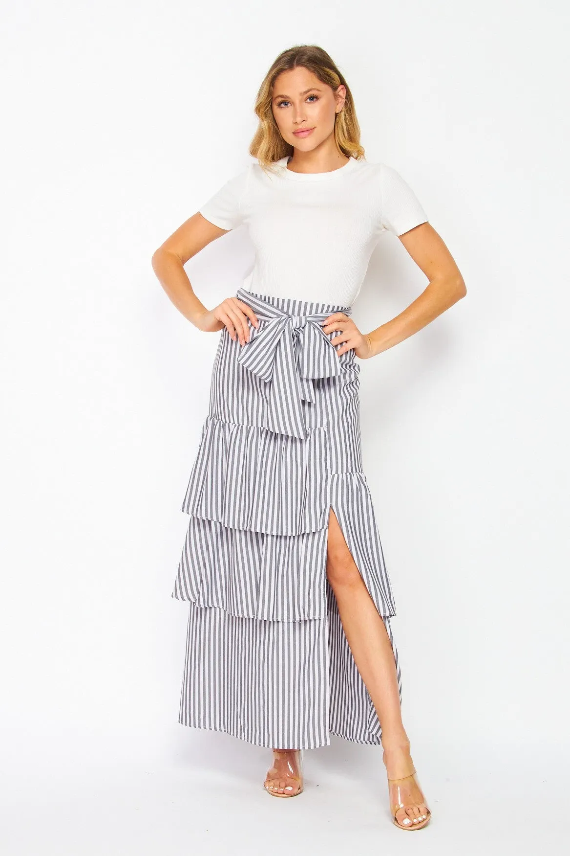 In Tiers Maxi Skirt - Black