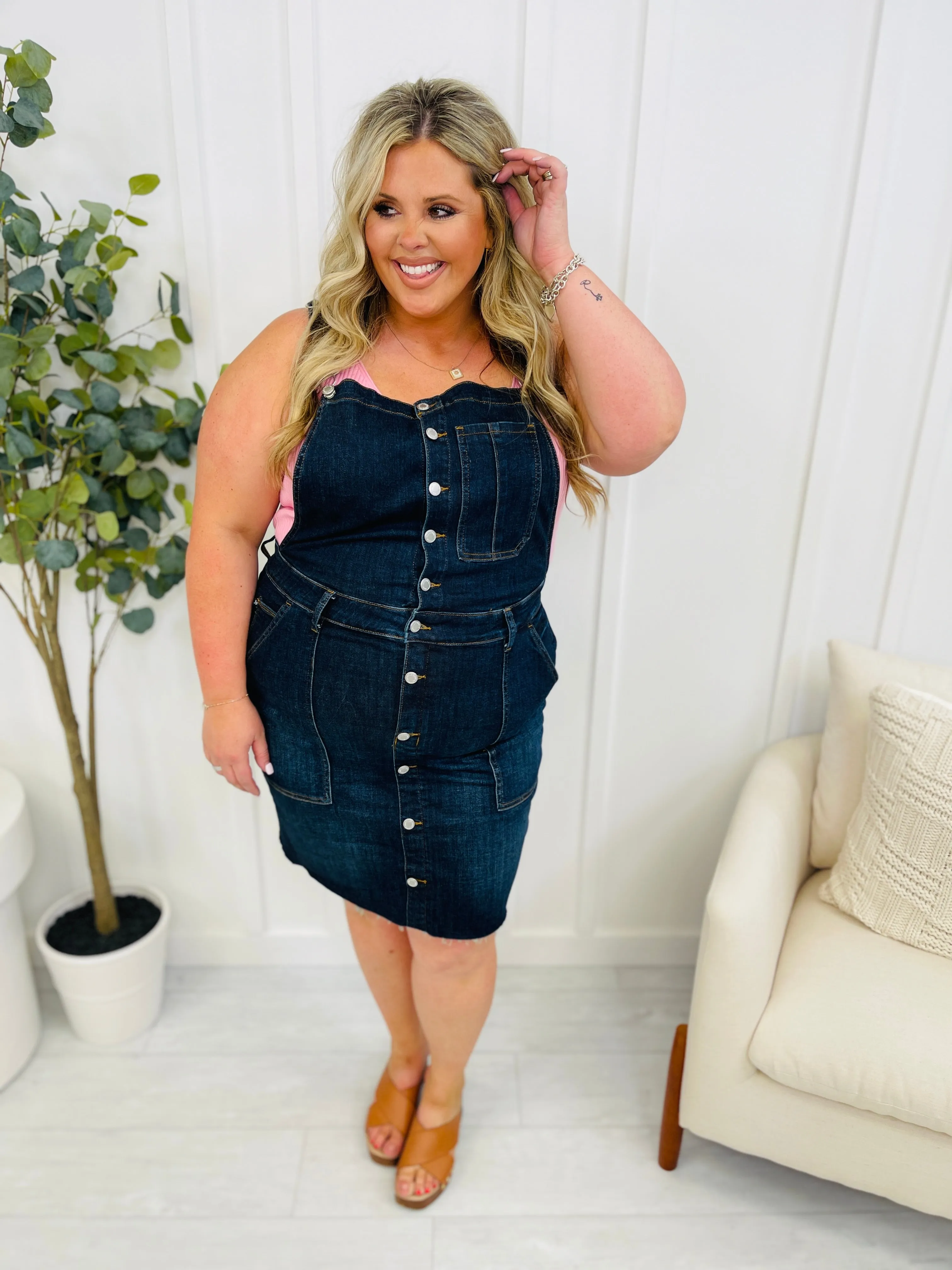 Judy Blue REG/CURVY Just My Type Overall Skirt