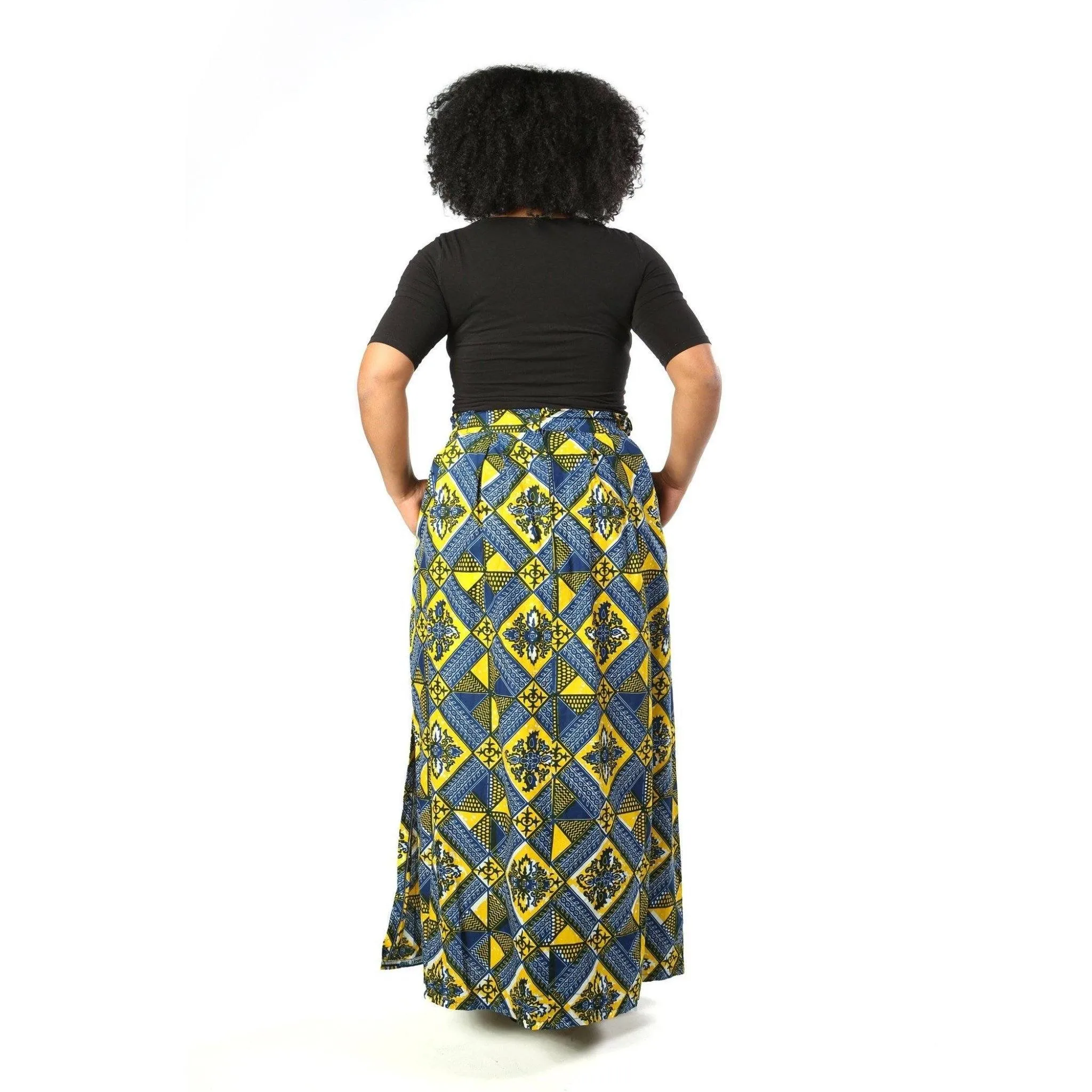 KAMI African Print Maxi Skirt