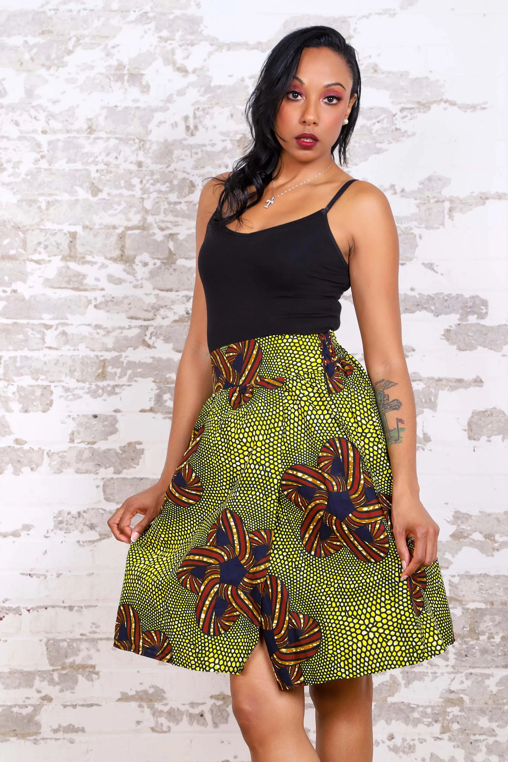 KAZI AFRICAN PRINT WOMEN'S MINI SKIRT