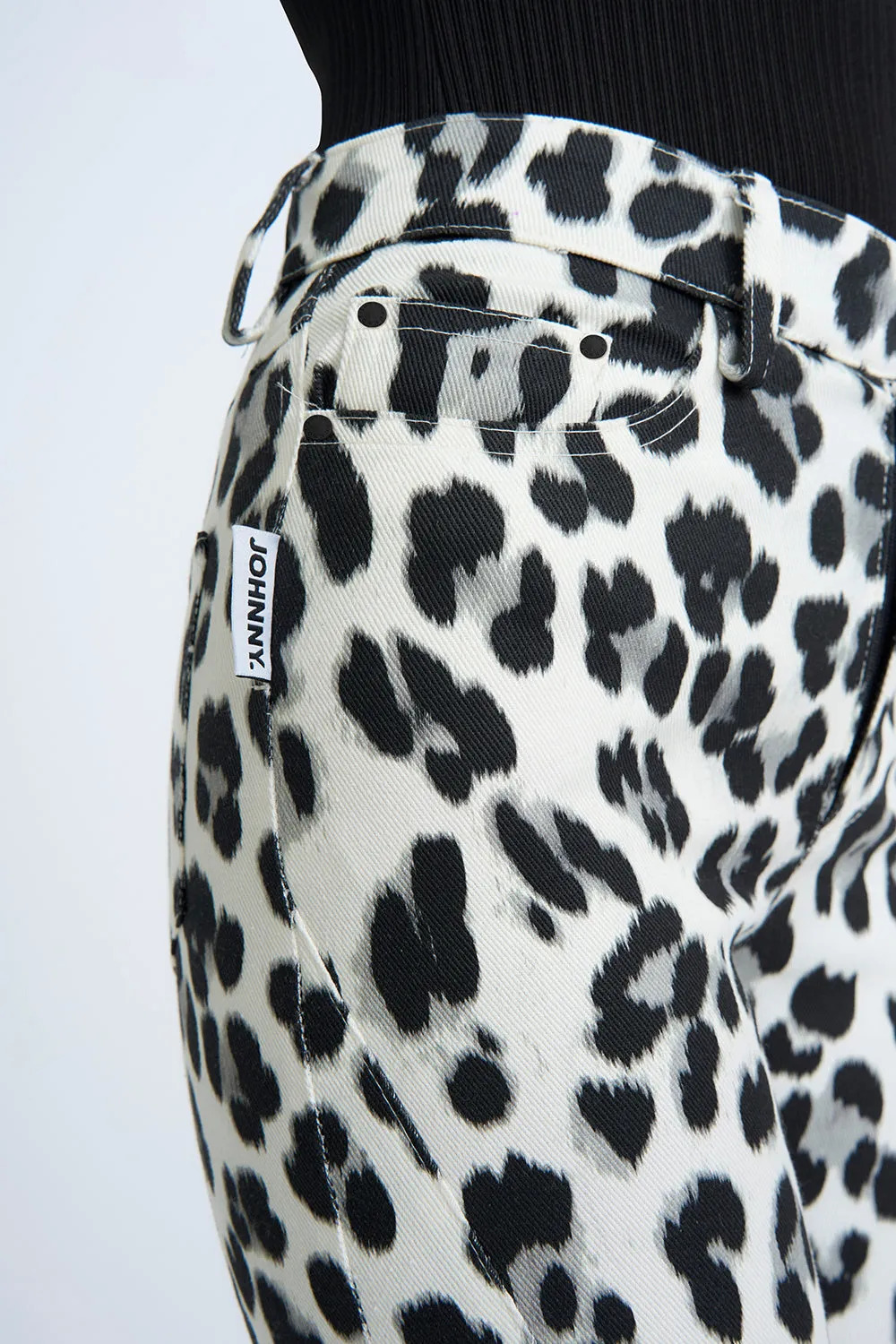 Lana Leopard Split Jean | Final Sale - Leopard