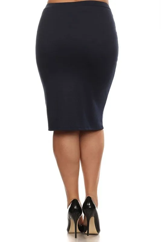 Laura Navy Pencil Skirt