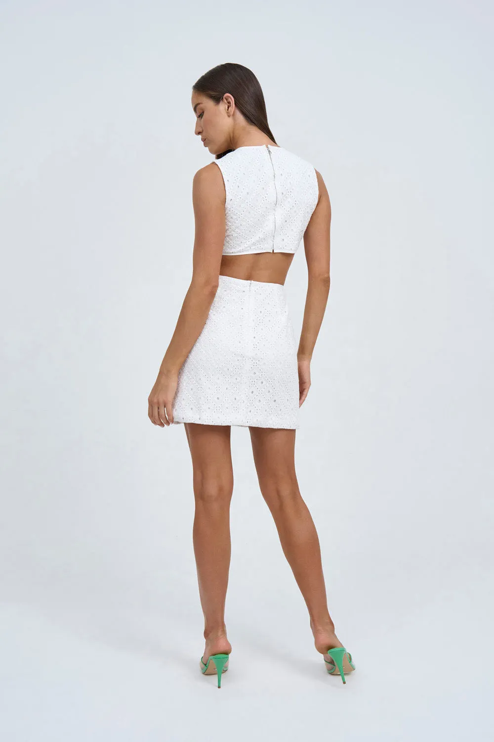 Lennon Anglaise Mini Dress | Final Sale  - Ivory