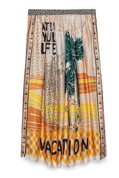 Me369 - Elizabeth Printed Midi Skirt  - Vacation