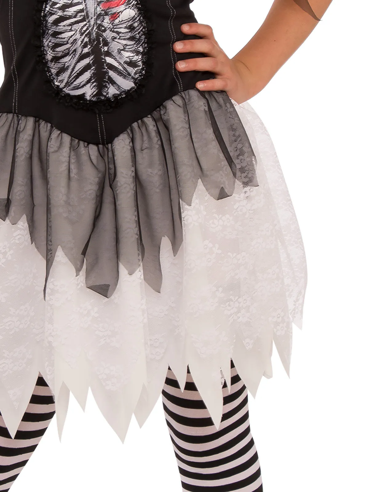 Open Ribs Skeleton Costume for Teens