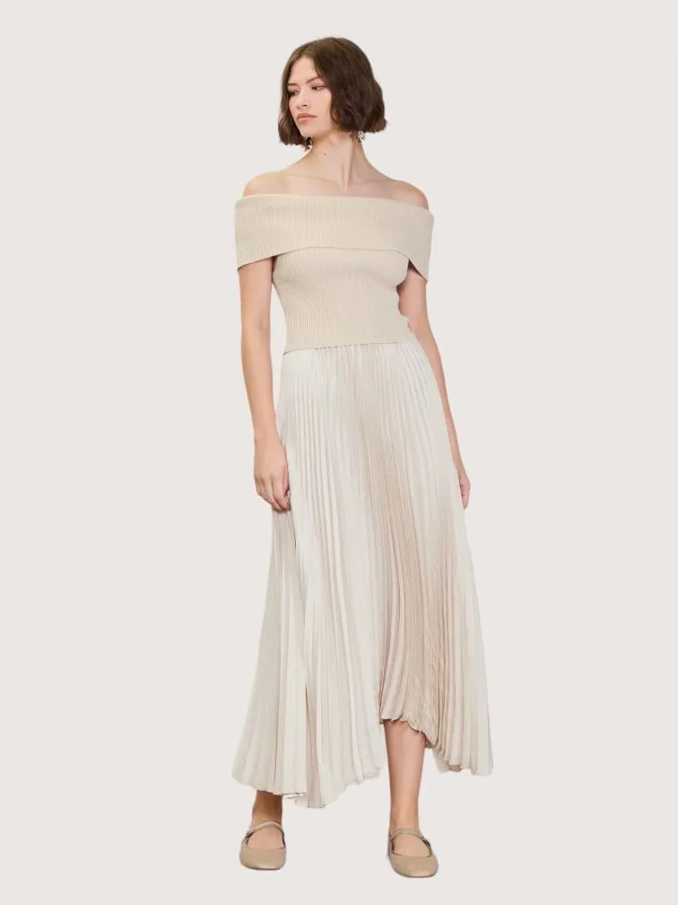 OTS Pleated Dress