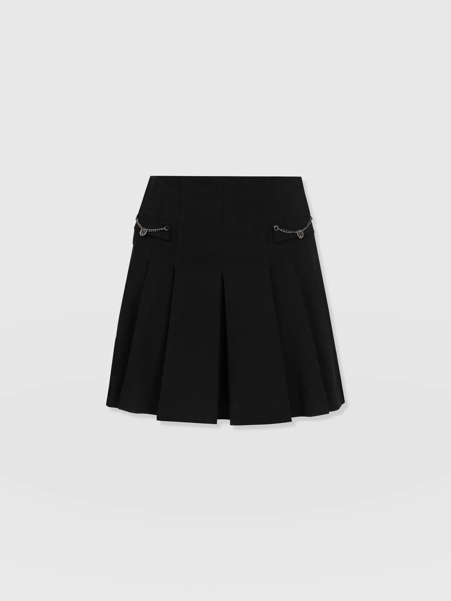 Petra Pleated Mini Skirt - Black