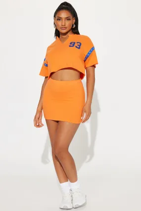 Portugal Micro Mini Skirt Set - Orange