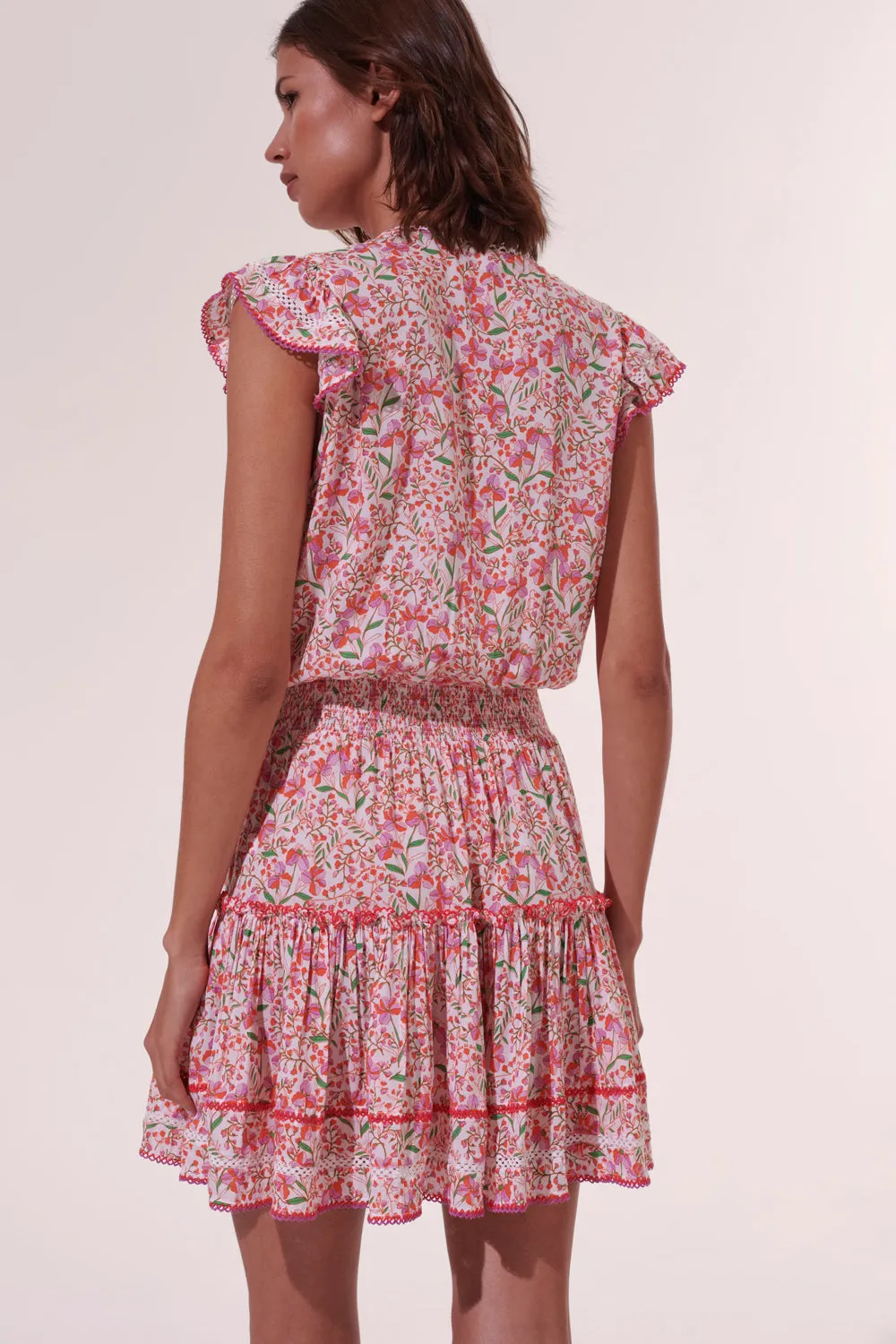 Chic Pink Mini Jonquille Anais Dress by Poupette St. Barth