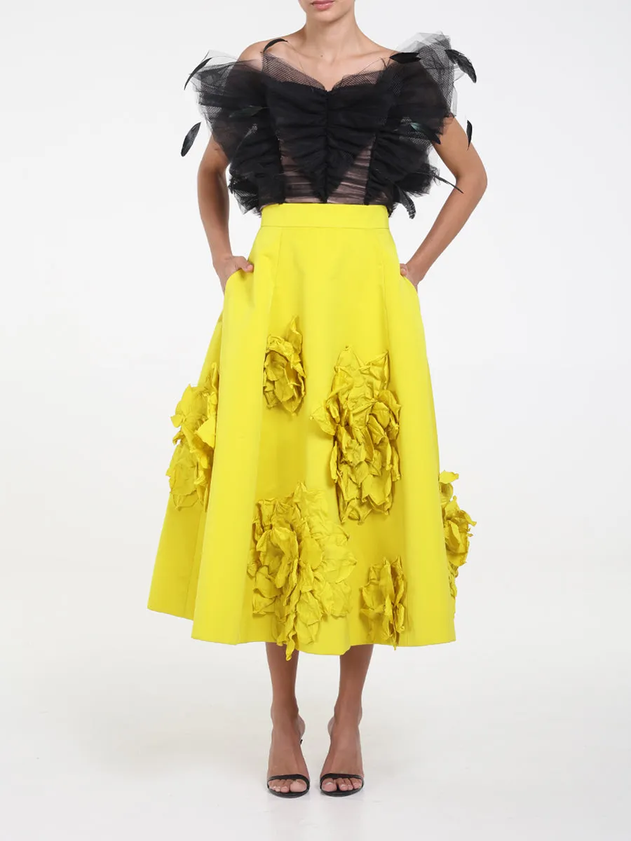 RAQUEL OROZCO Wendy Skirt - Lime