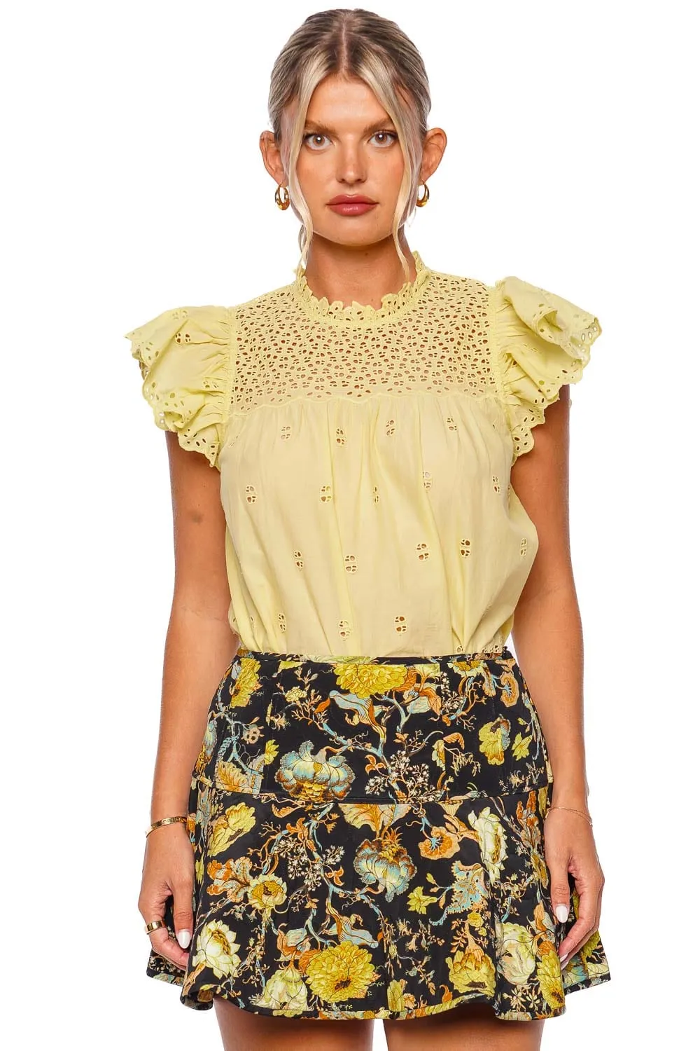 Ryla Baroque Silk Mini Skirt