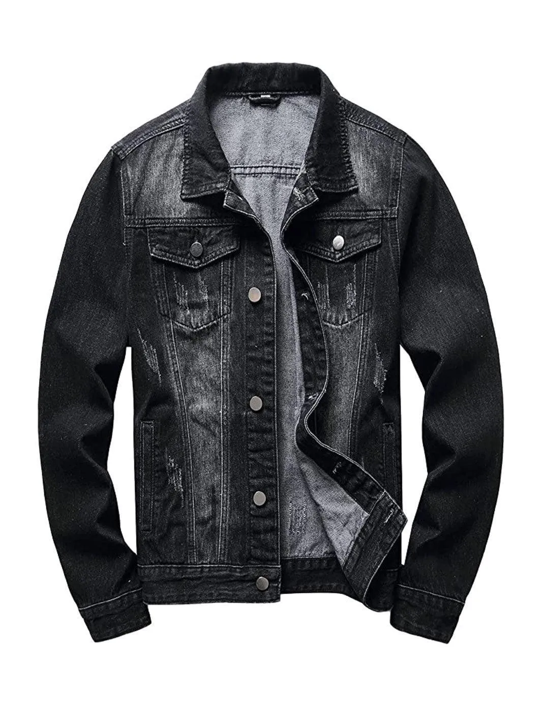 Shady Black Denim Washed Jacket