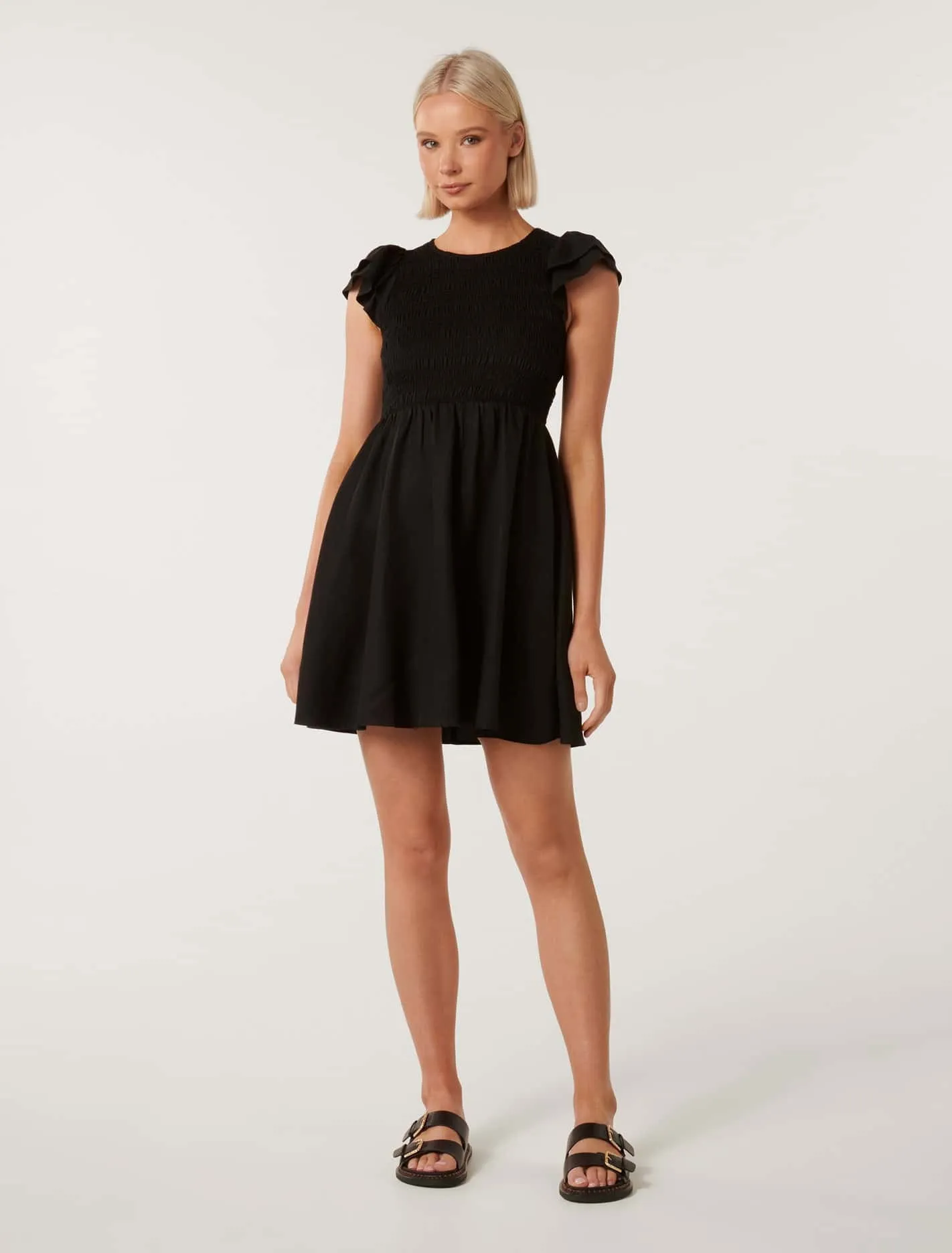 Tallulah Shirred Mini Dress